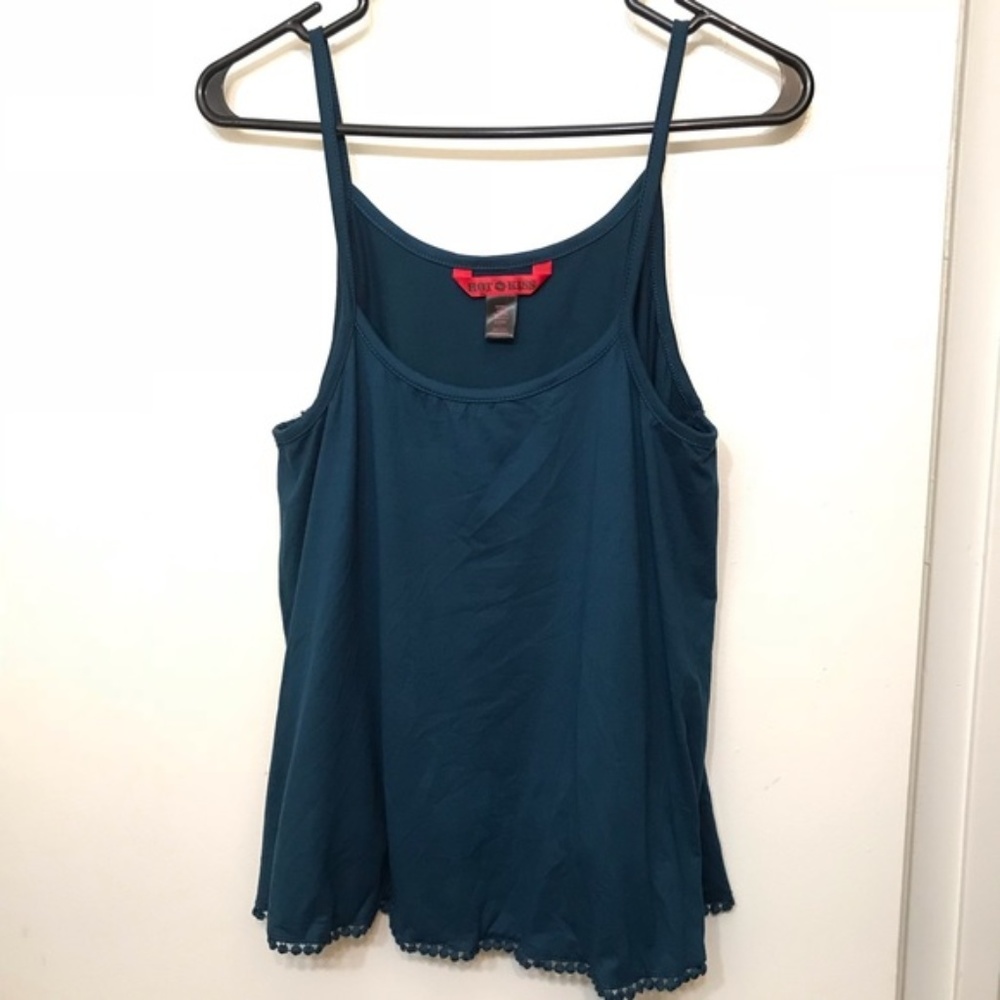 Hot kiss blue-green tank